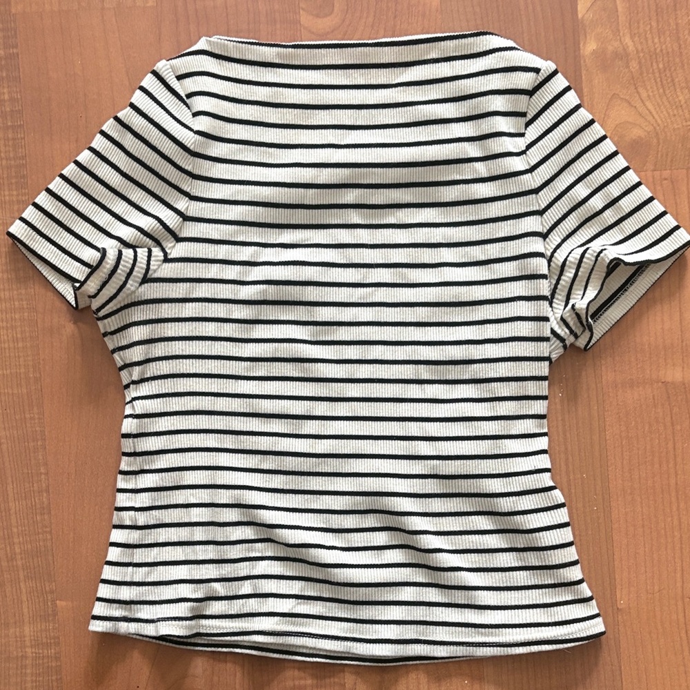 Rachel Zoe Black and White Striped Tee